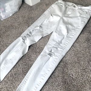 Ripped white jeans